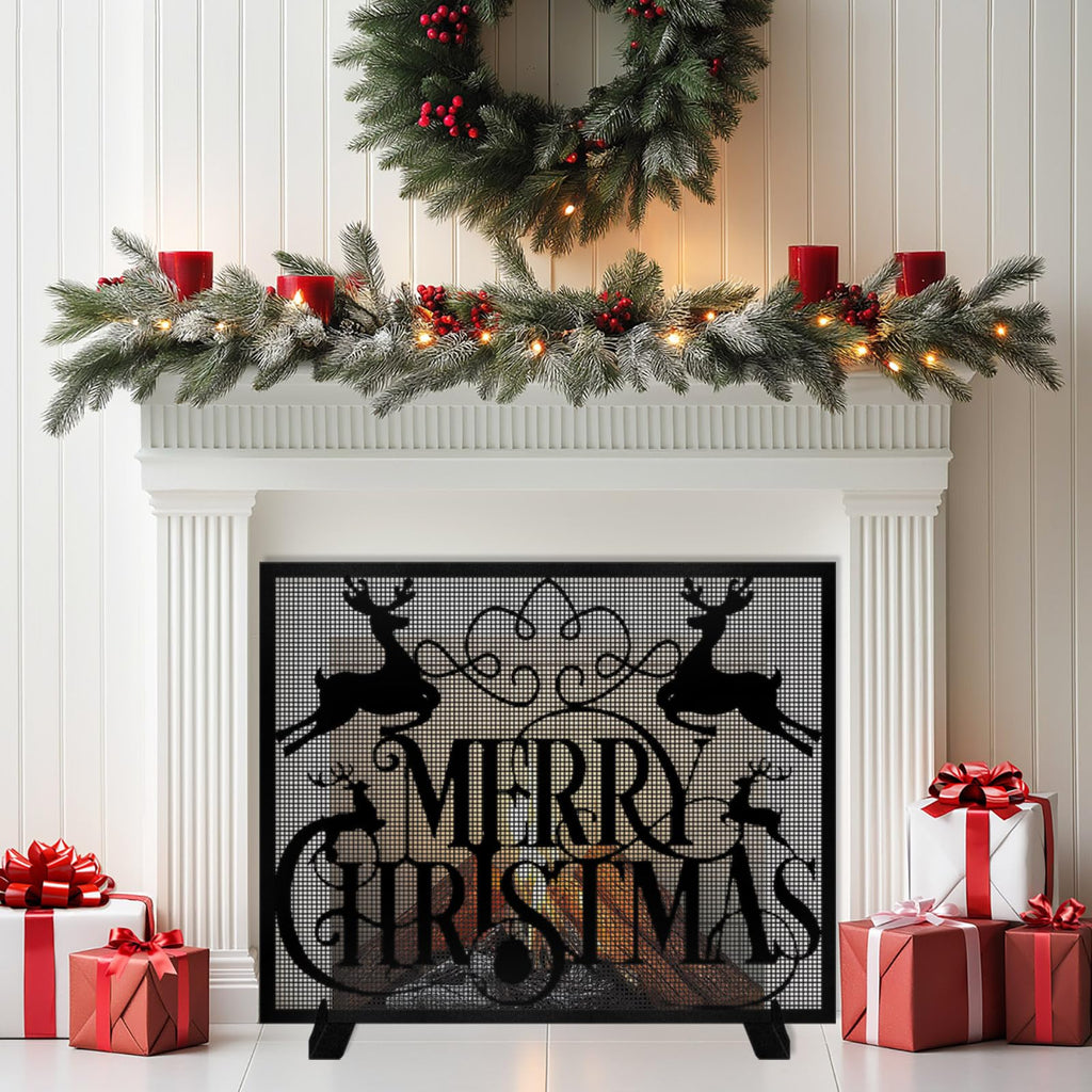 Christmas Fireplace Screen N721