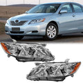 Chrome Clear Lens Projector Headlight Replacement Kit Pair of LH+RH R72776