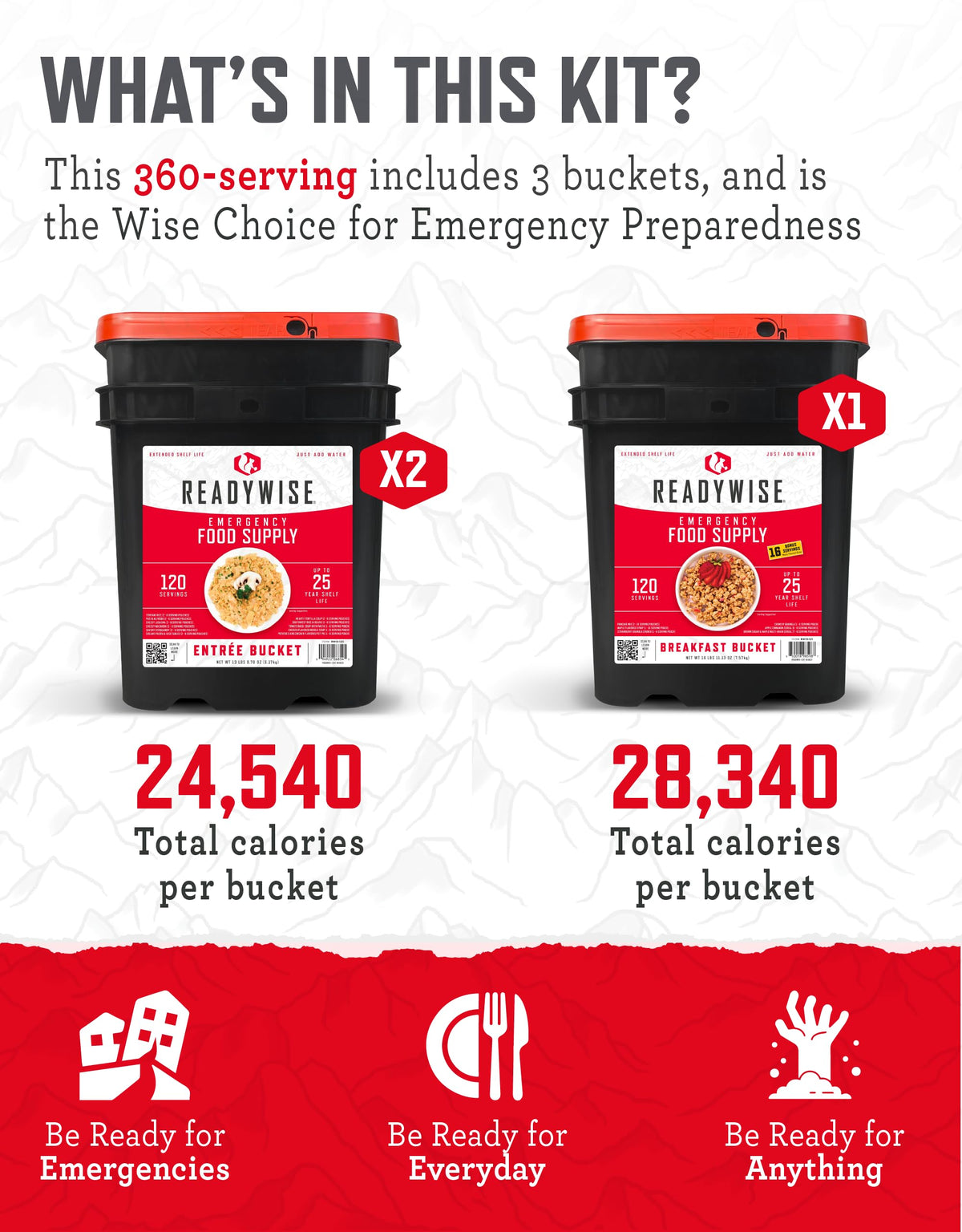 Emergency Food Freeze Dried 360 Servings M199