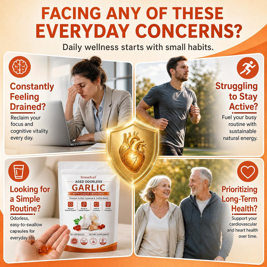 Odorless Garlic Extract Softgels with CoQ10 Ubiquinol and Vitamin K2 120 Softgels M89819