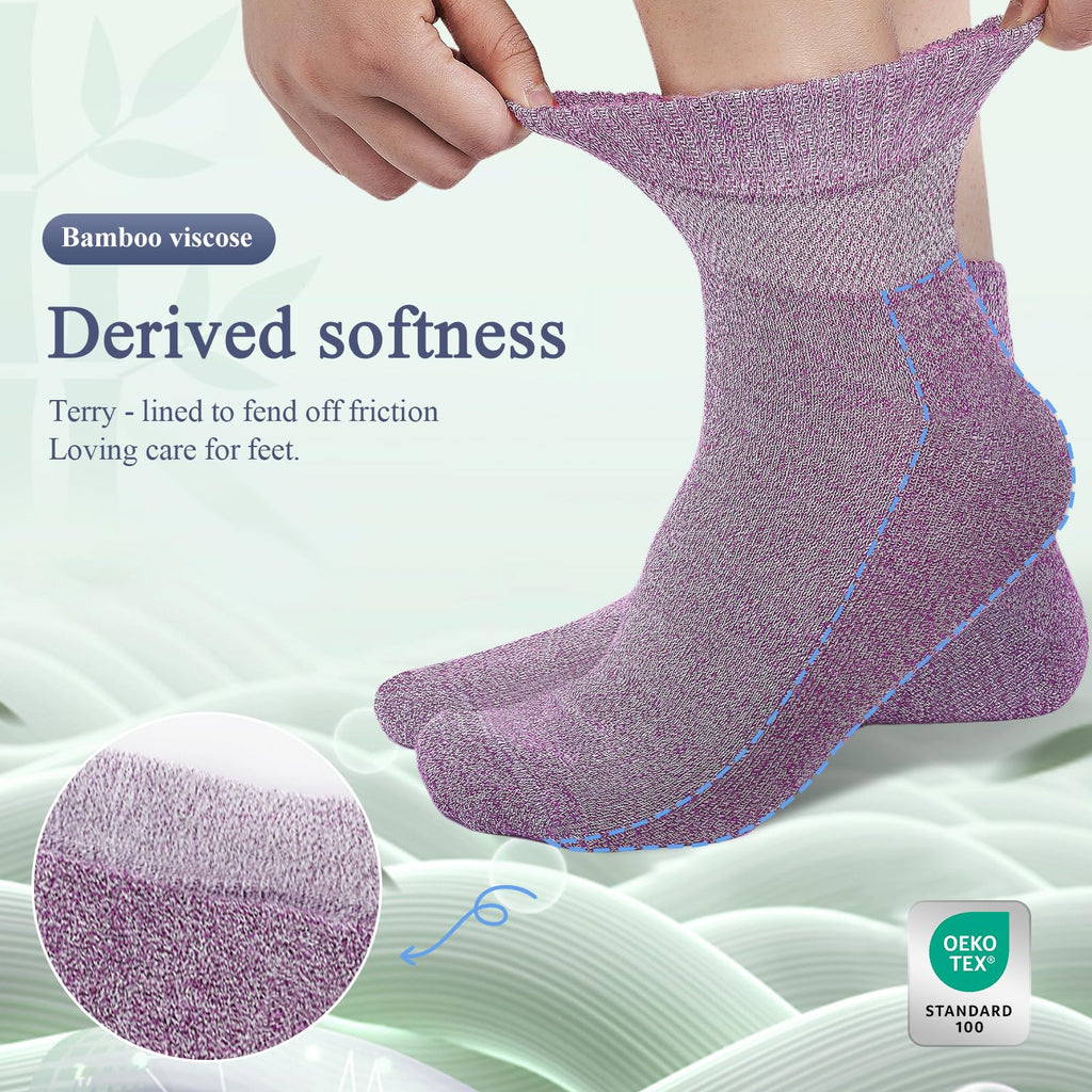 Bamboo Viscose Non Binding Wide Top Ankle Socks M6555