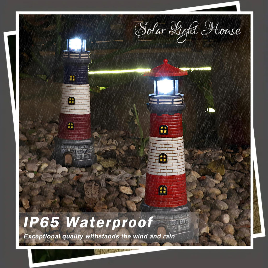 Solar Outdoor Lighthouse Garden Statue H858
