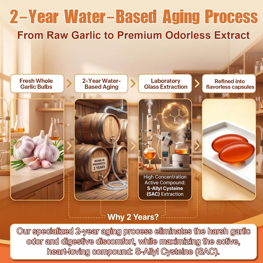 Odorless Garlic Extract Softgels with CoQ10 Ubiquinol and Vitamin K2 120 Softgels M89819