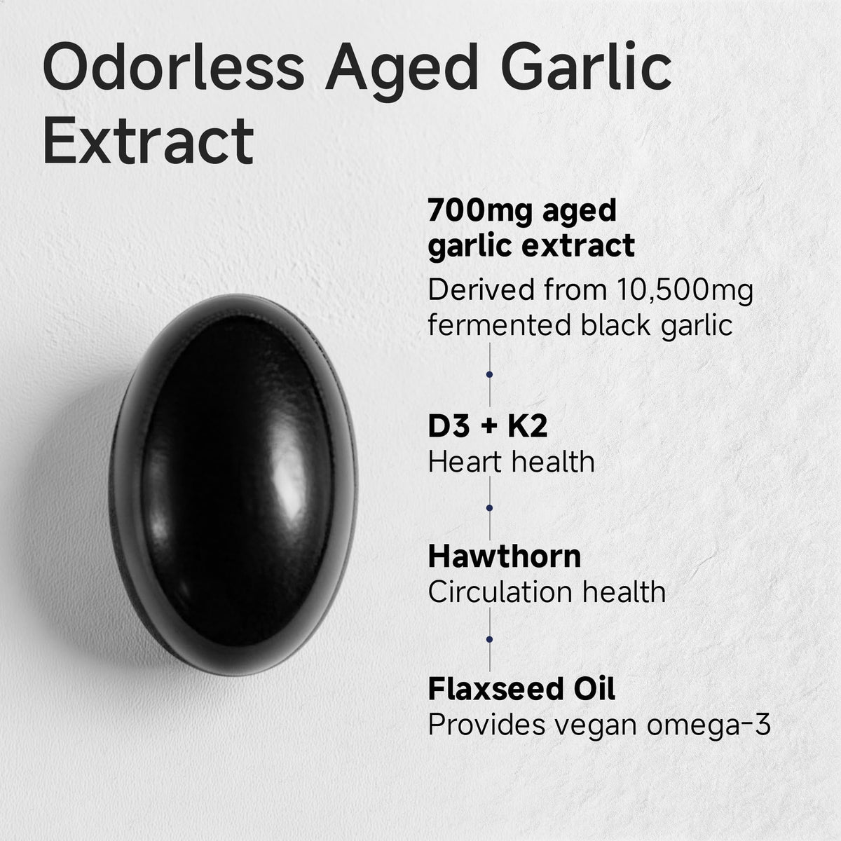 Aged Black Garlic Extract 700mg Supplements L115