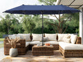 13ft Navy Rectangle Outdoor Patio Umbrella Q901300