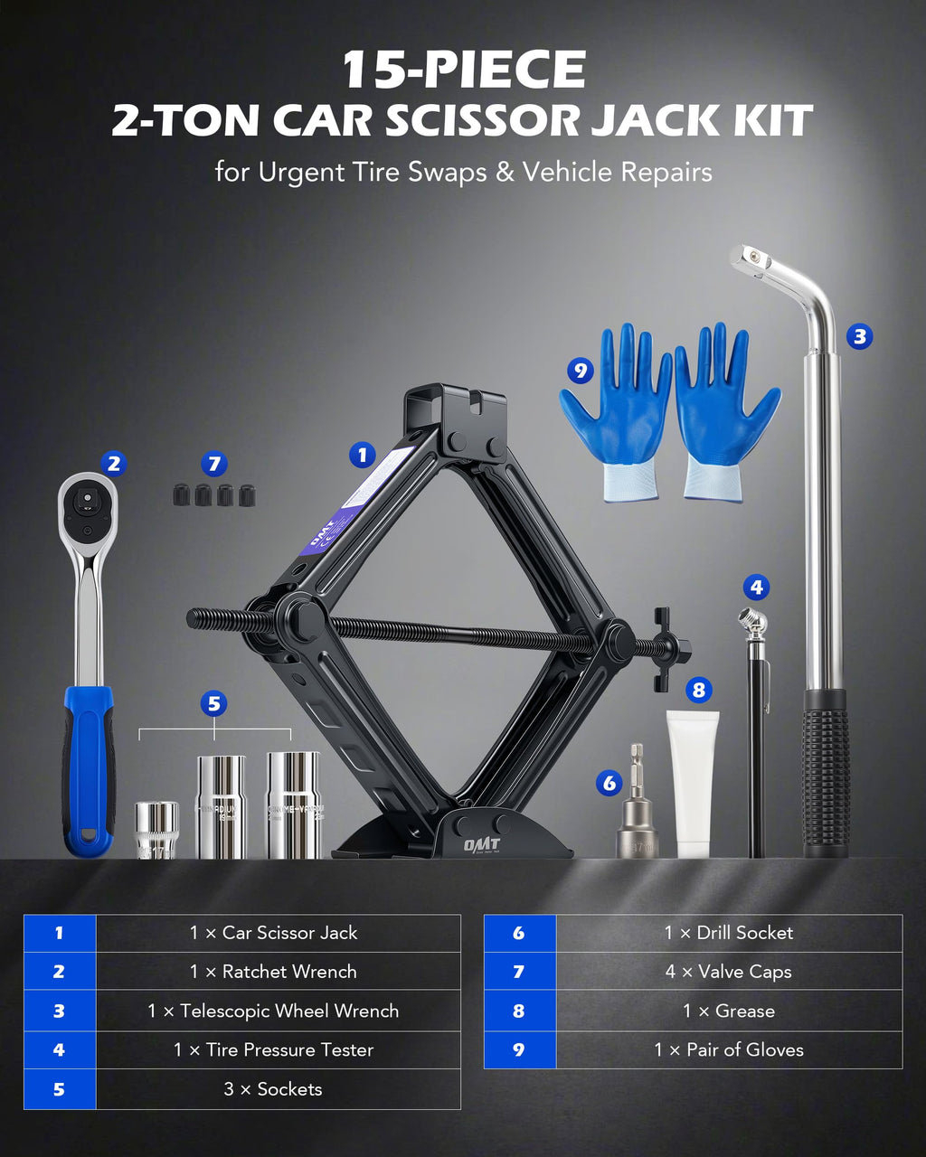 2 Ton Scissor Jack B49240