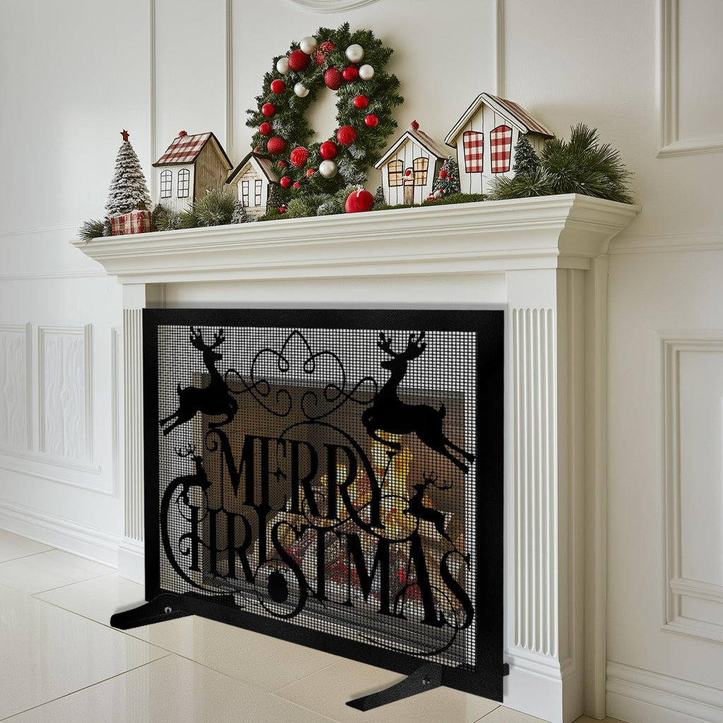 Christmas Fireplace Screen N721