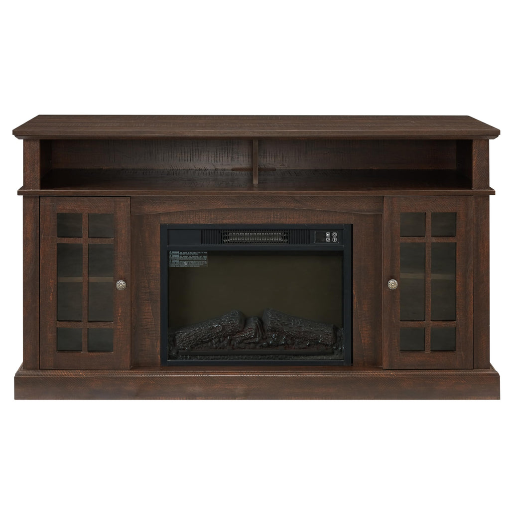 58-Inch Espresso Fireplace TV Stand A13339
