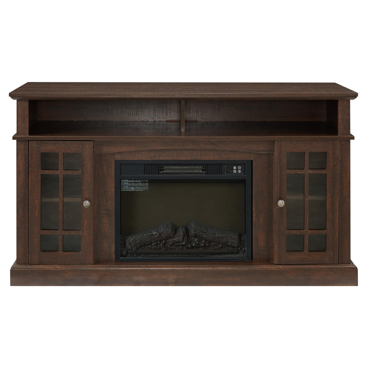58-Inch Espresso Fireplace TV Stand A13339