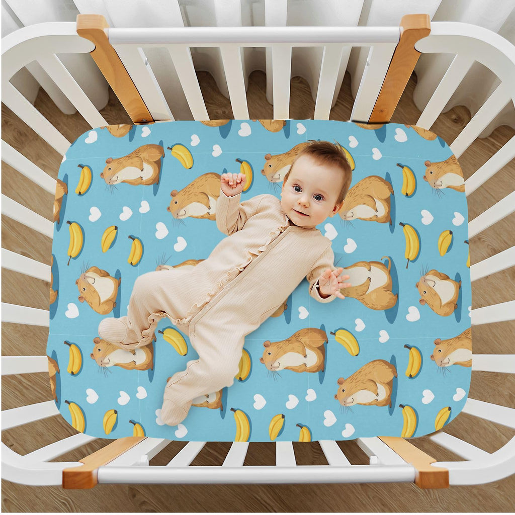Soft Breathable Microfiber Fitted Crib Sheet, Standard Size 28in x 52in S5494
