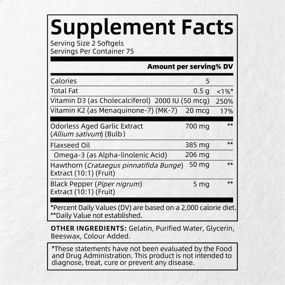 Aged Black Garlic Extract 700mg Supplements L115