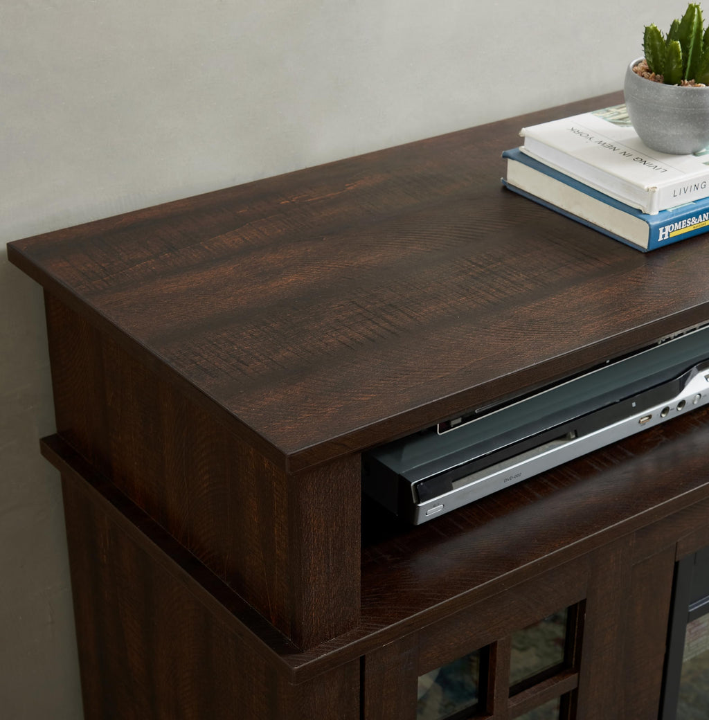 58-Inch Espresso Fireplace TV Stand A13339