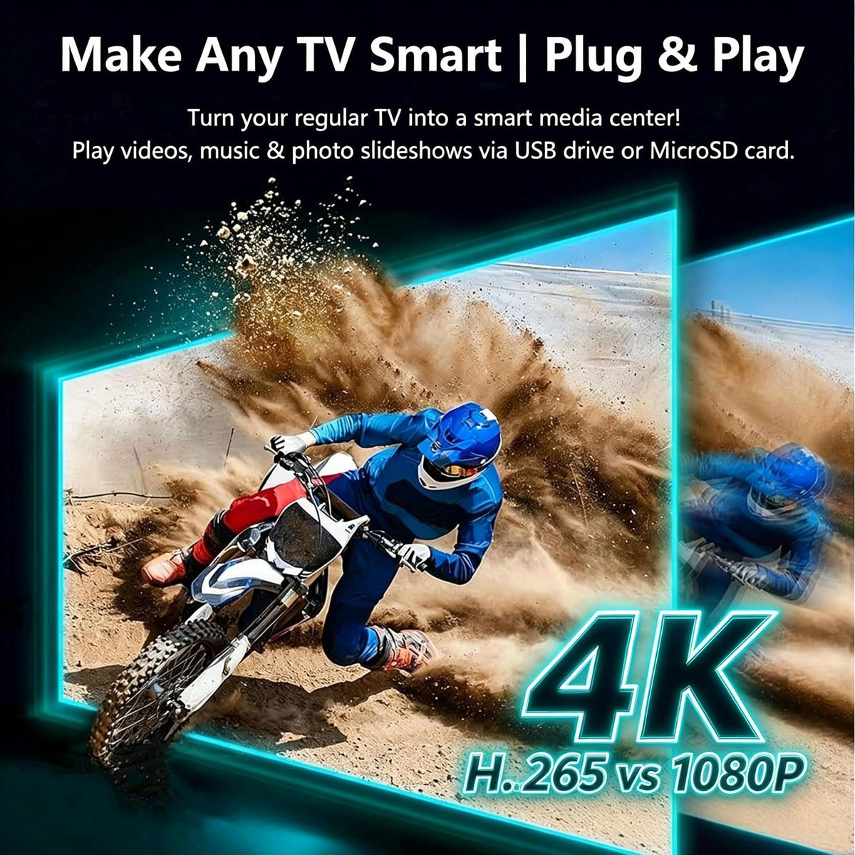 4K Full-HD USB microSD Digital Media Player X74417