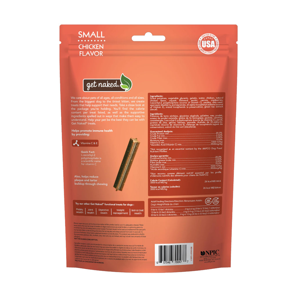 Grain-Free Dental Chew Sticks for Small Dogs, 6.2 oz I504955