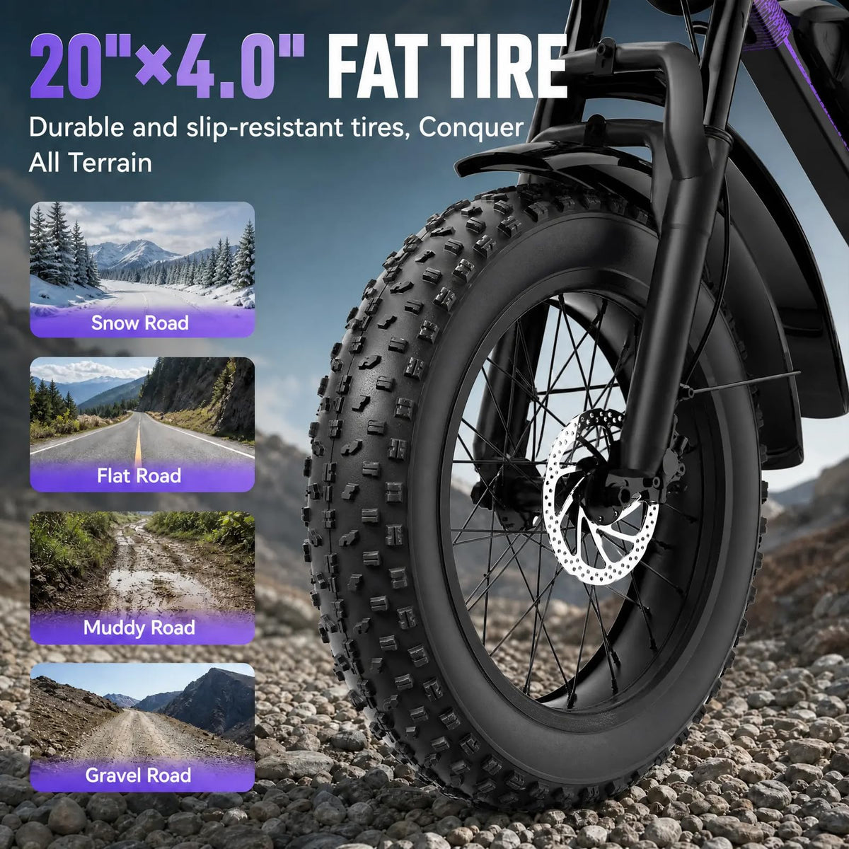 1500W 80 Miles 48V 20AH Electric Bike B190