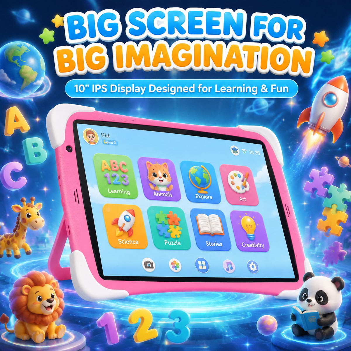 Kids Tablet 10Inch Android with Shockproof Case G66571