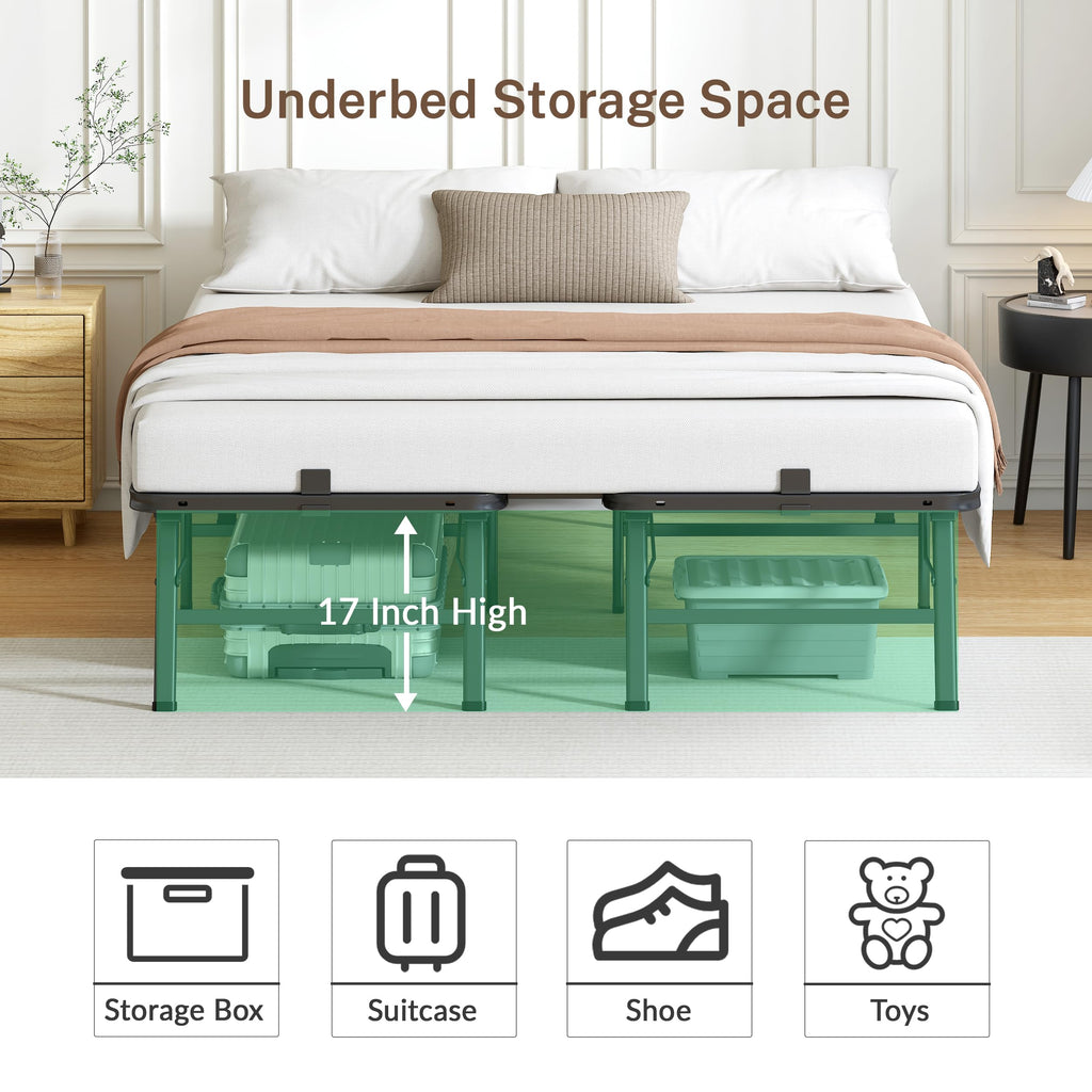 18 Inch Queen Metal Folding Bed Frame Y3299