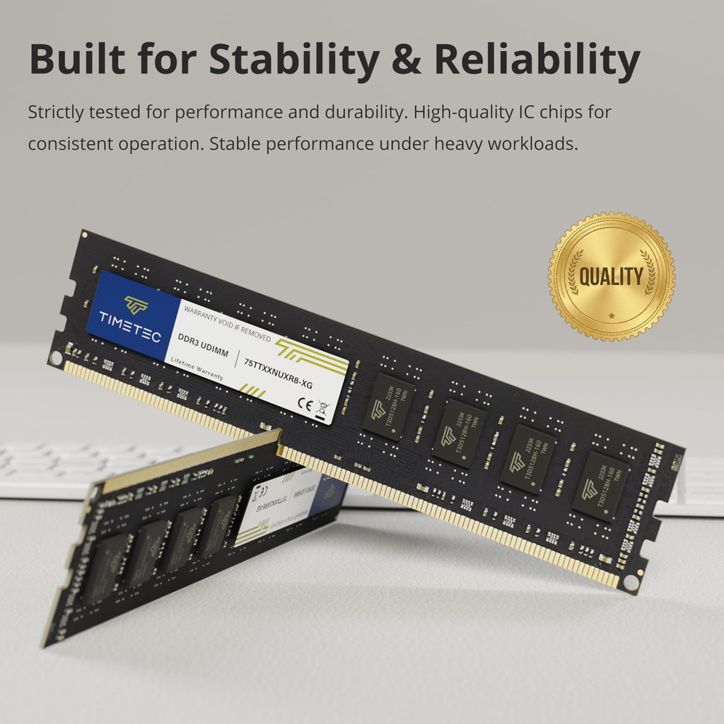 8GB DDR3L DDR3 1600MHz Non-ECC Unbuffered 240 Pin UDIMM Desktop Memory RAM Module K83532