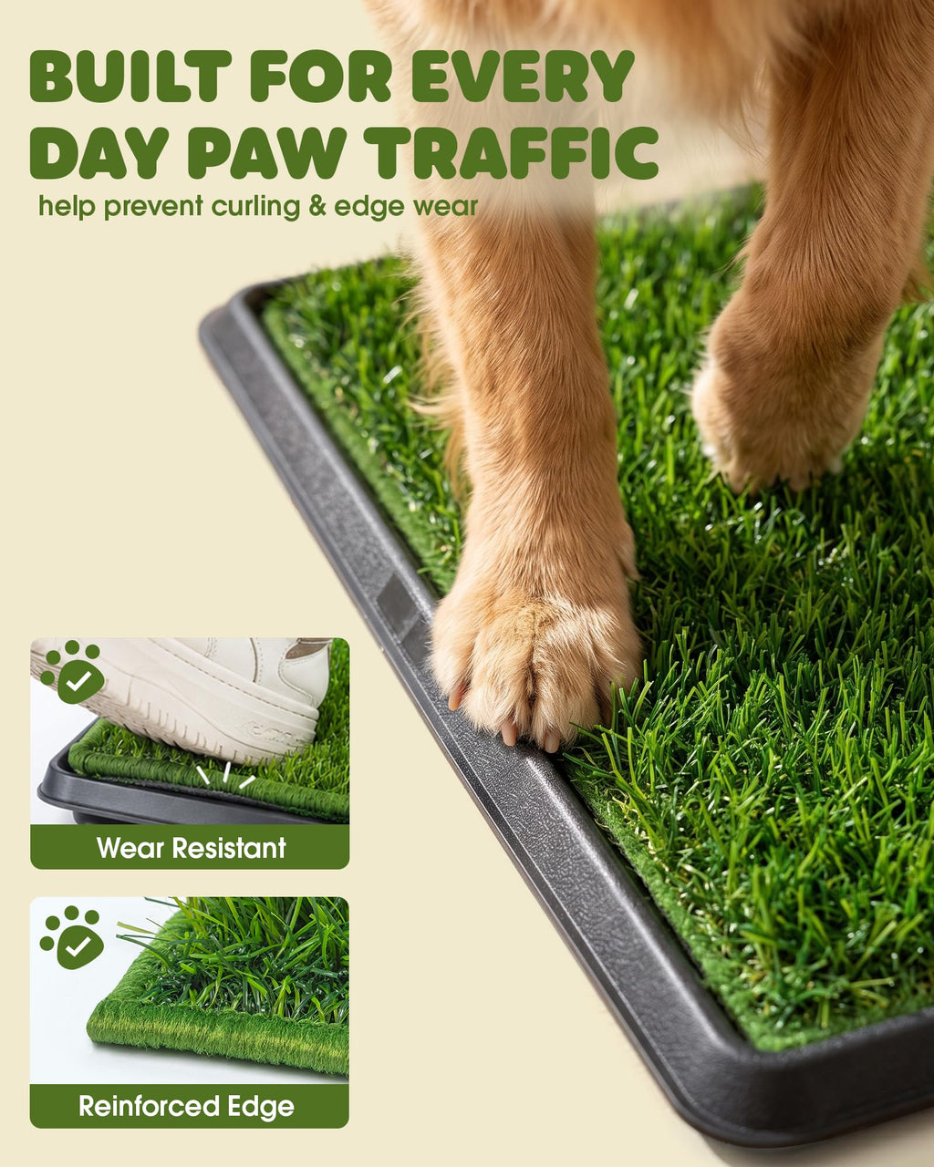 3 Layer Dog Grass Pad with Tray 30" x 20" I964068