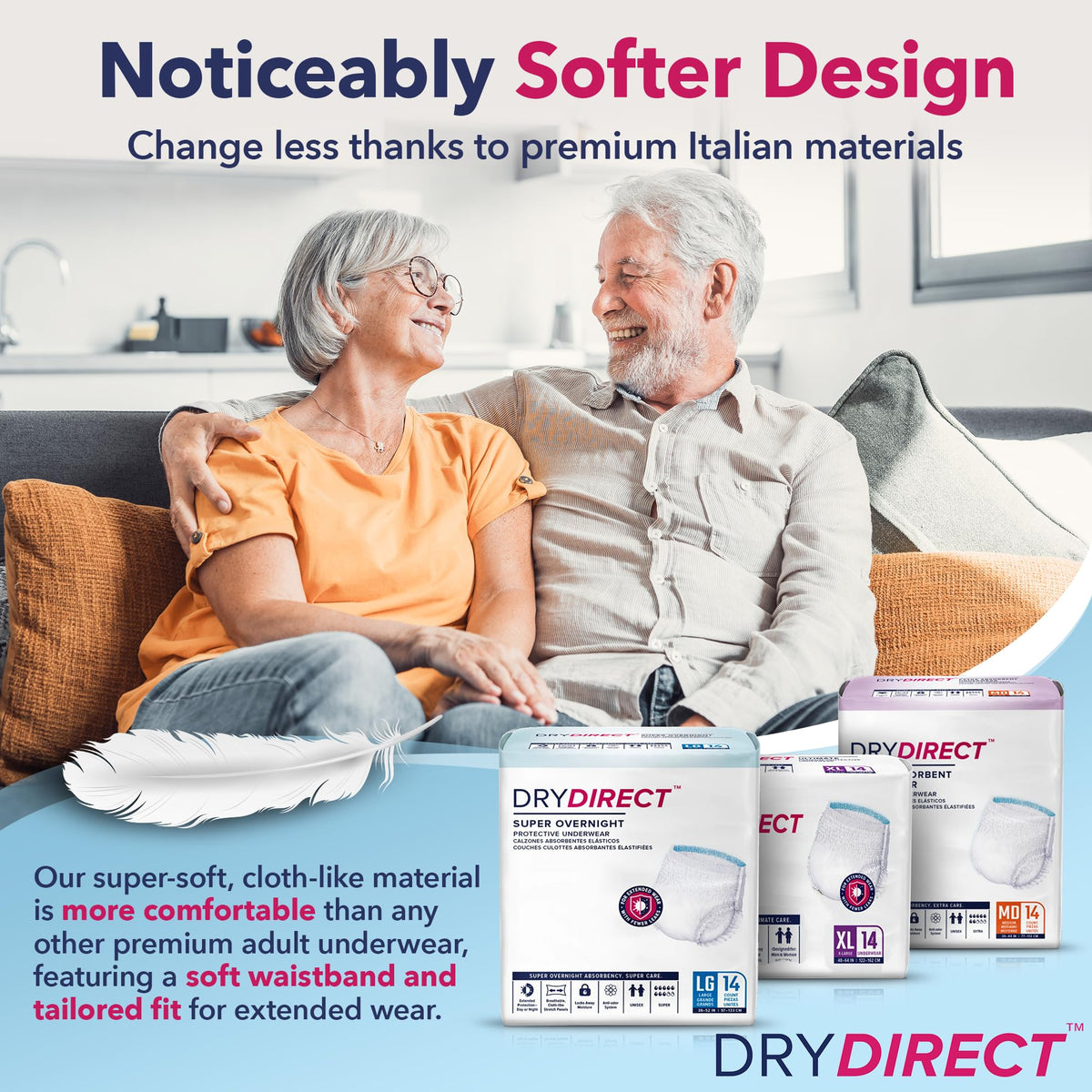 Soft Cloth-Like Overnight Disposable Incontinence Underwear XX-Large Pack of 12 S95714