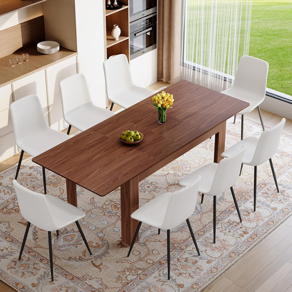 9 Piece Extendable Rectangular Dining Table Set with 8 Chairs A794032