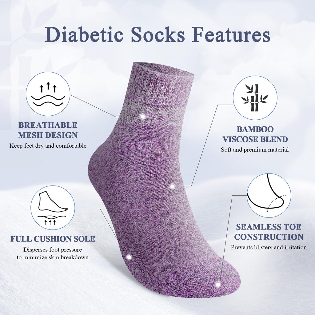 Bamboo Viscose Non Binding Wide Top Ankle Socks M6555