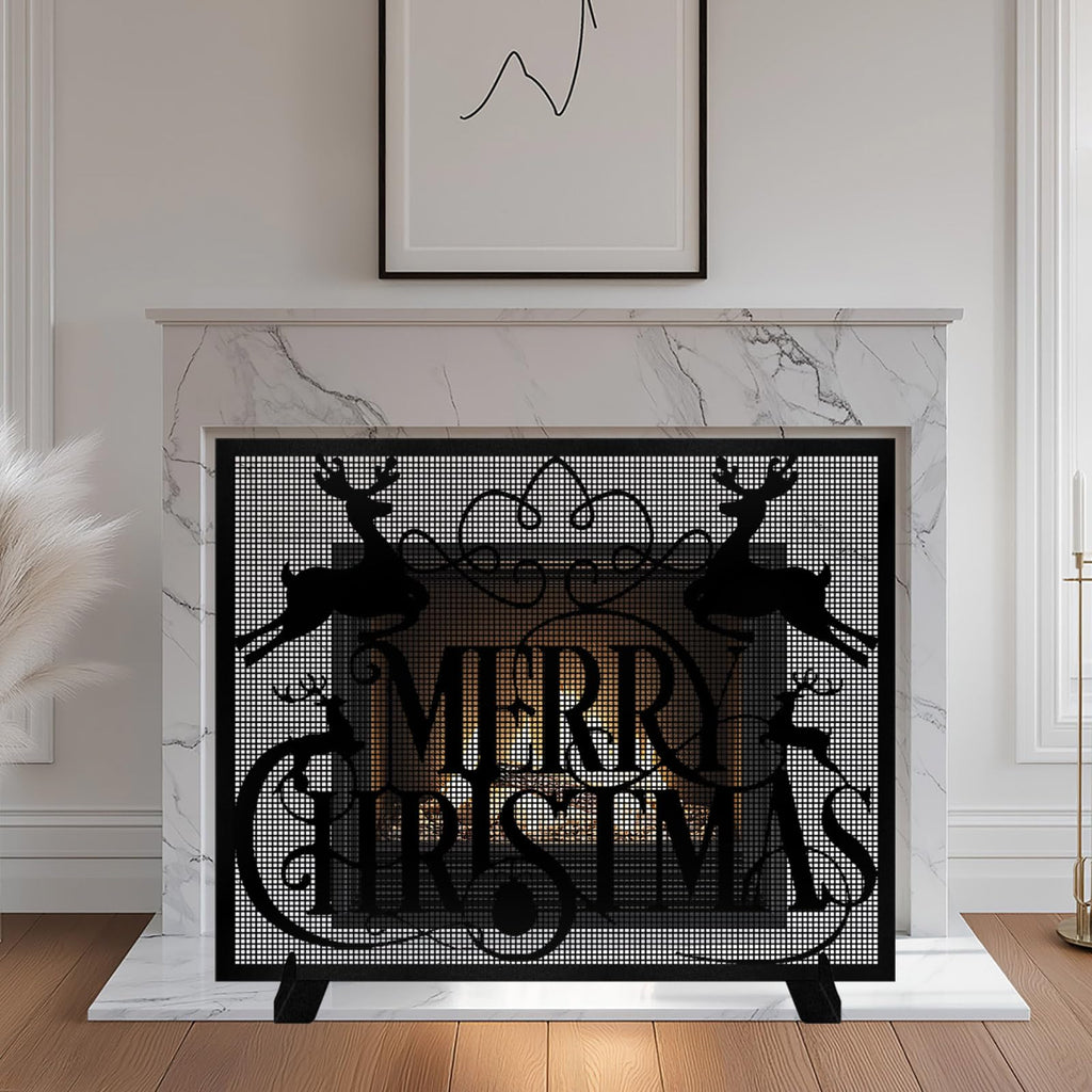 Christmas Fireplace Screen N721
