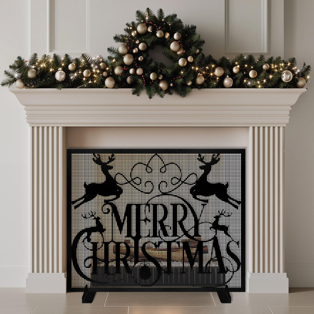 Christmas Fireplace Screen N721