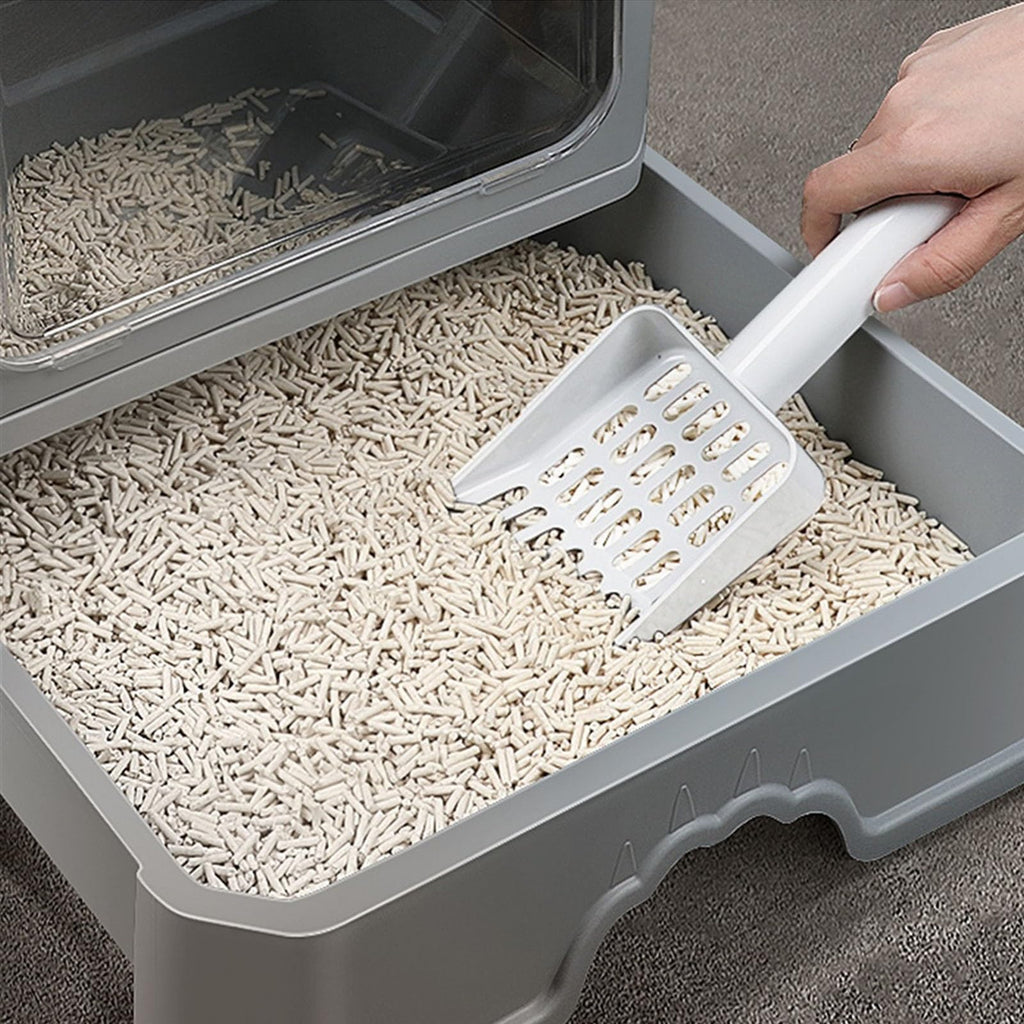 Foldable Enclosed Cat Litter Box with Lid Q63064