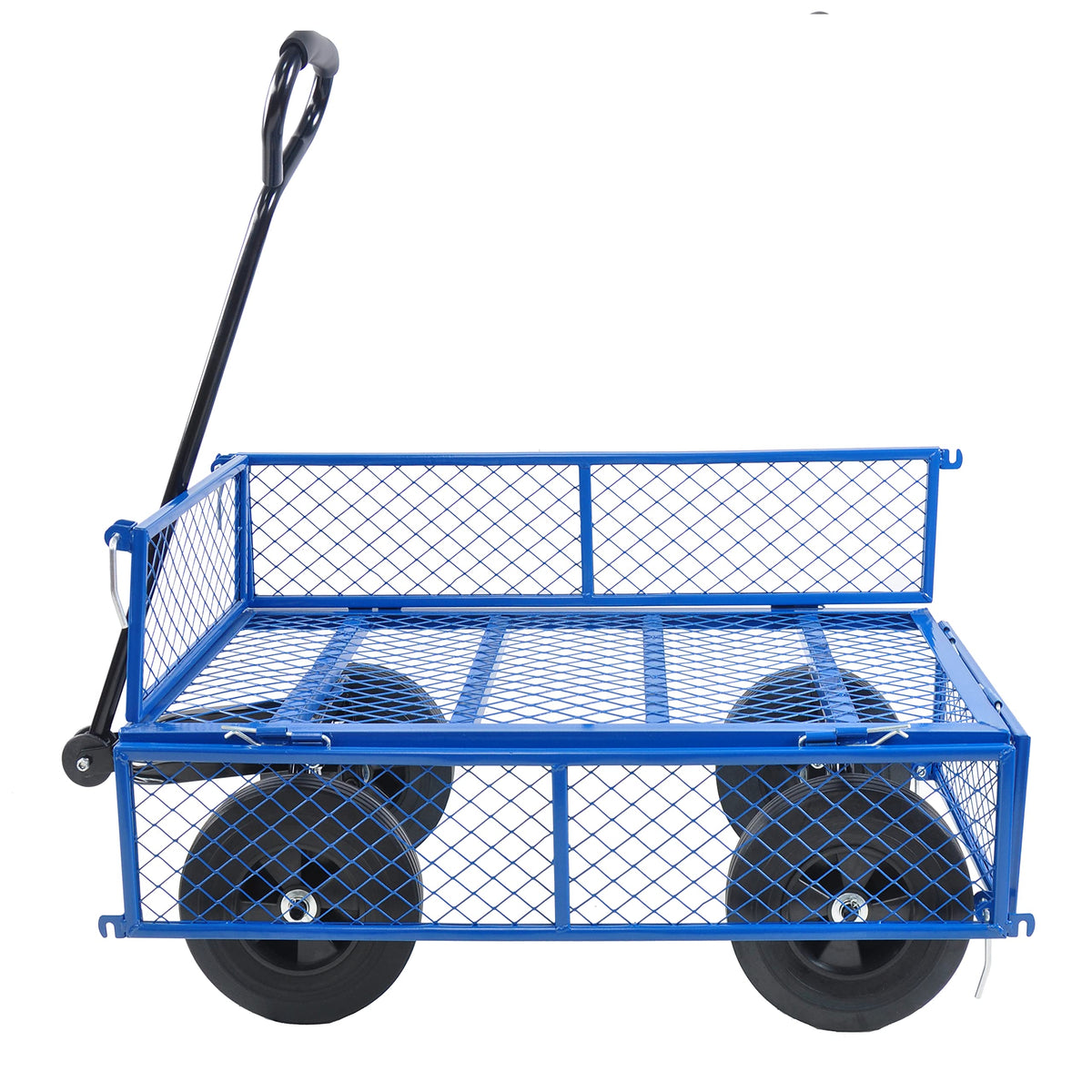 10" Flat Free Steel Garden Wagon Cart with Mesh A585