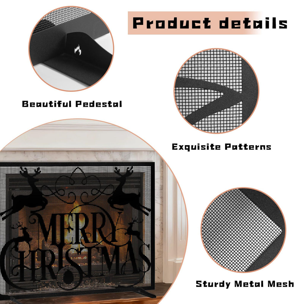 Christmas Fireplace Screen N721
