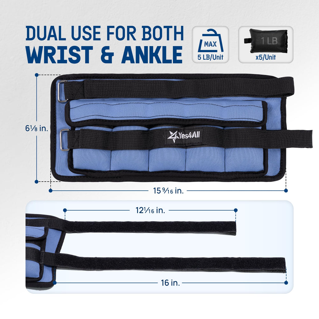 Adjustable Wrist & Ankle Weights 3.5/5 LB Pair L691269