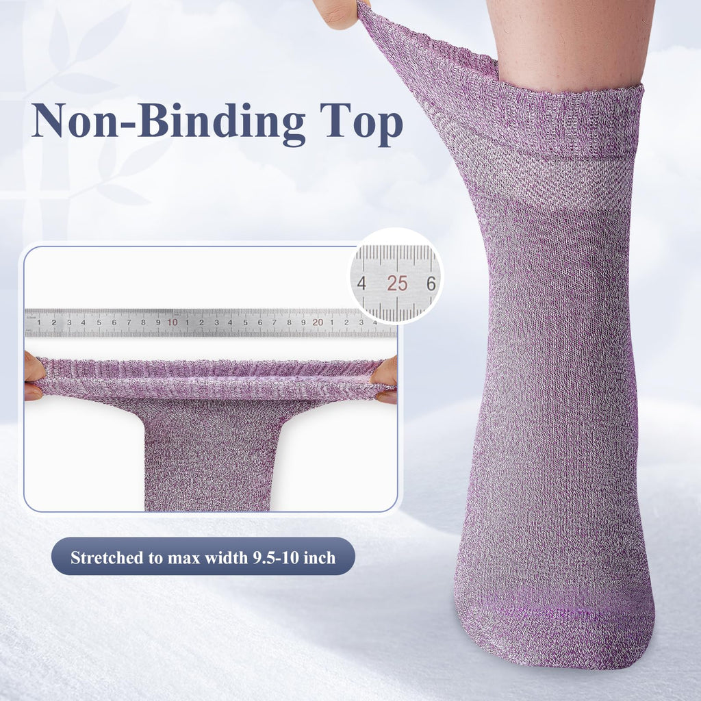 Bamboo Viscose Non Binding Wide Top Ankle Socks M6555