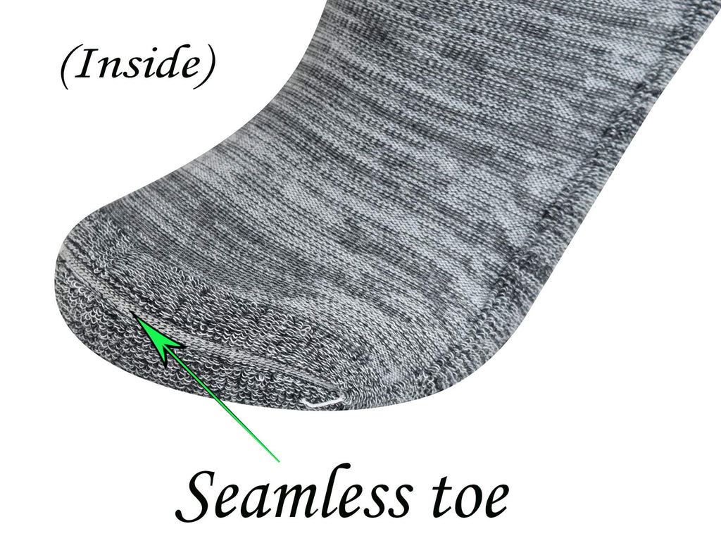Men's 5 Pairs Low Cut Diabetic Socks with Cushion Sole and Seamless Toe N227774
