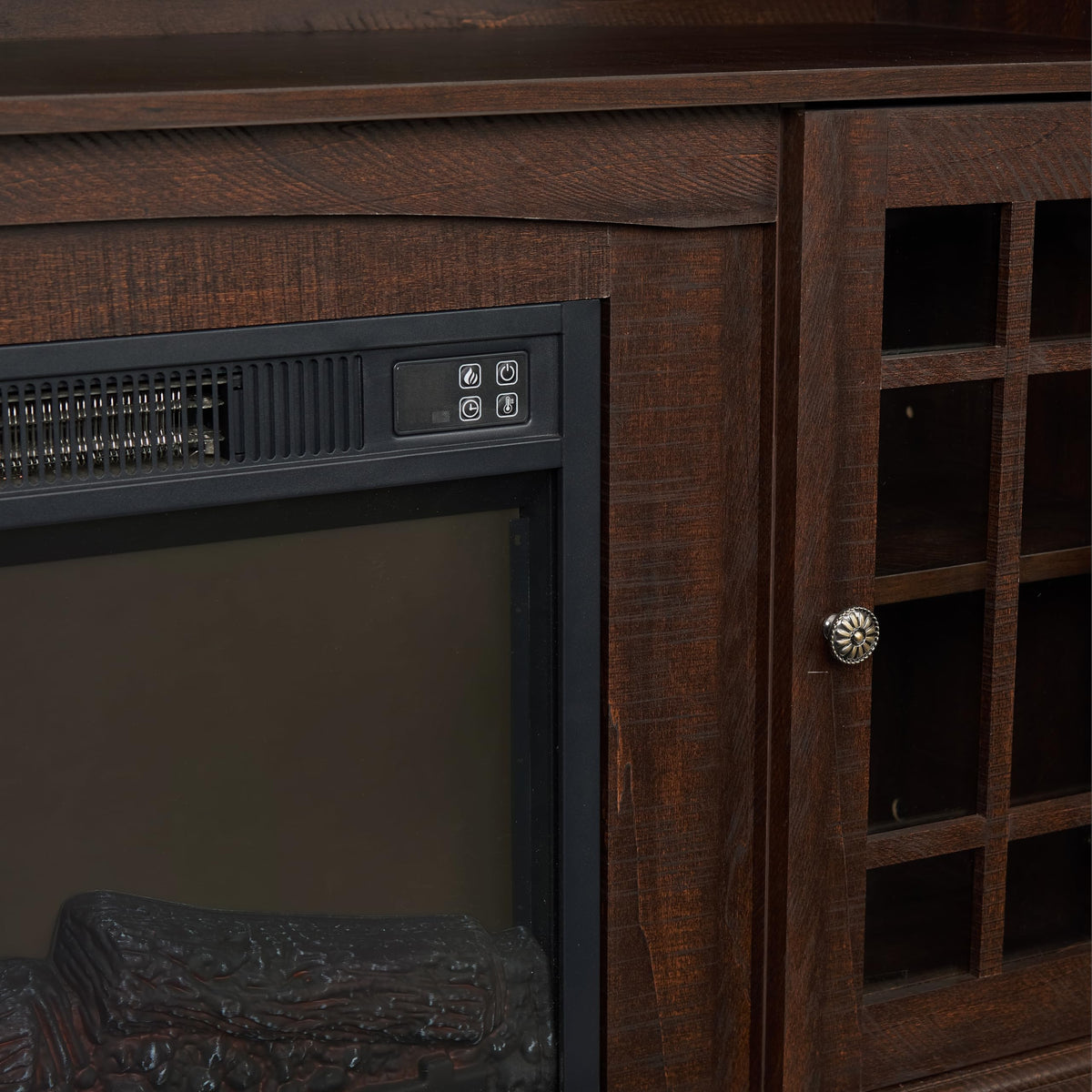 58-Inch Espresso Fireplace TV Stand A13339