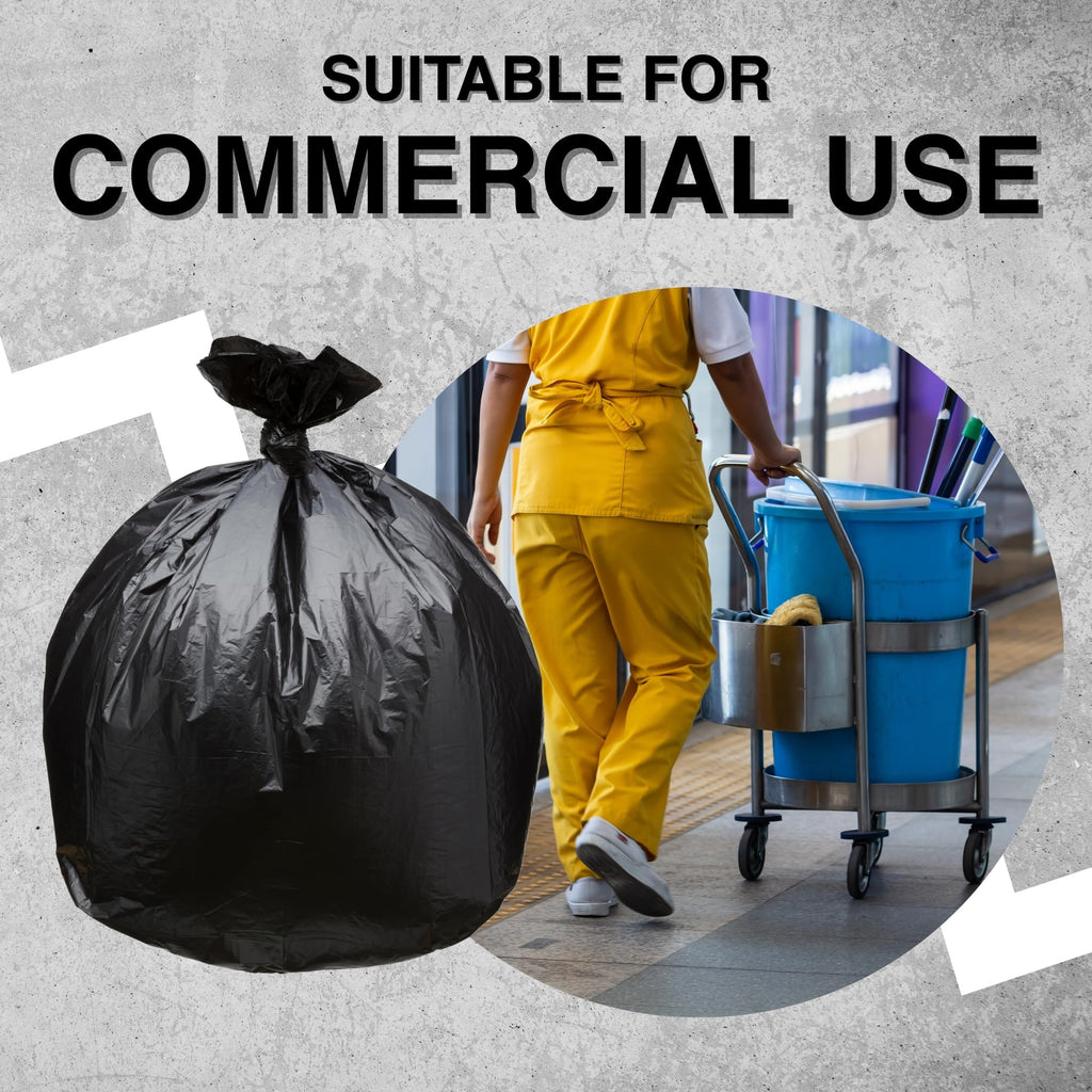 45 Gallon Black 1.5 Mil Trash Bags 100 Count B80526